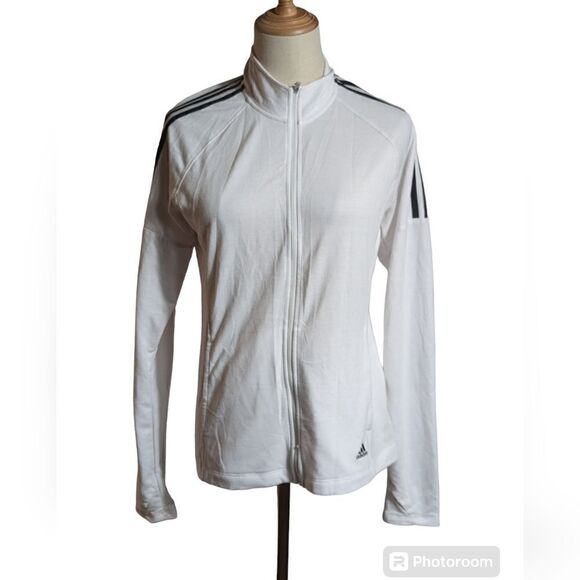 Adidas White Track Golf Jacket - Picture 1 of 5